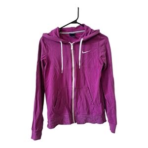 NIKE Vintage Lightweight Full-Zip Hoodie - Magenta (M) Retro sportwear